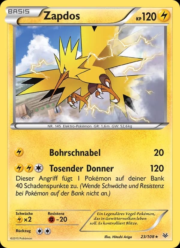 Zapdos card in German