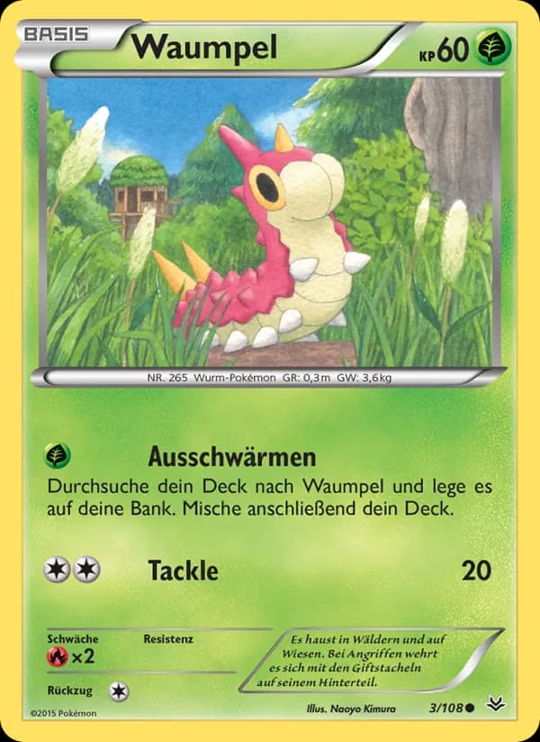 Waumpel card in German