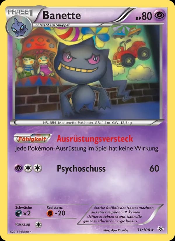 Banette card in German