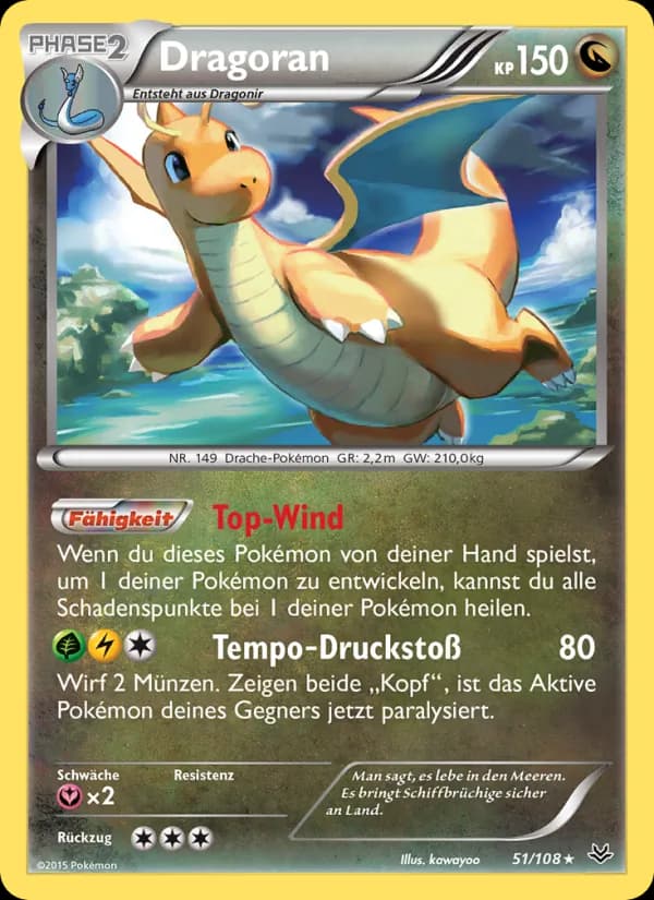 Dragoran card in German