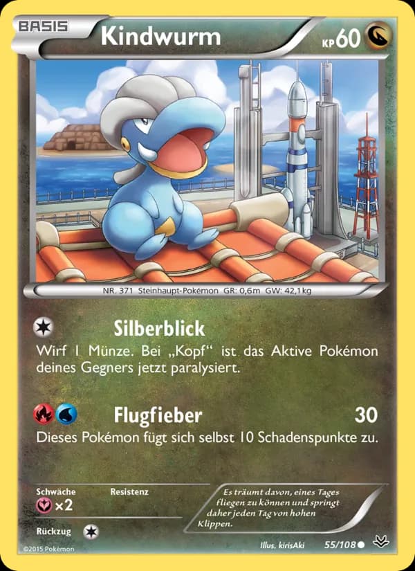 Kindwurm card in German
