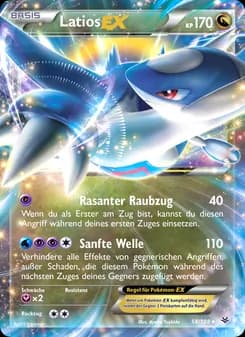 Latios EX card in German