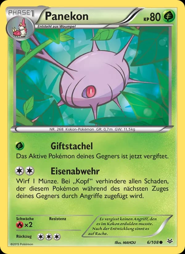 Panekon card in German