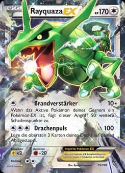 Rayquaza EX card in German