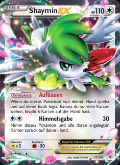 Shaymin EX card in German