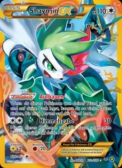 Shaymin EX card in German