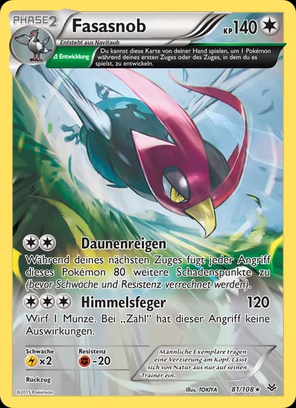 Fasasnob card in German