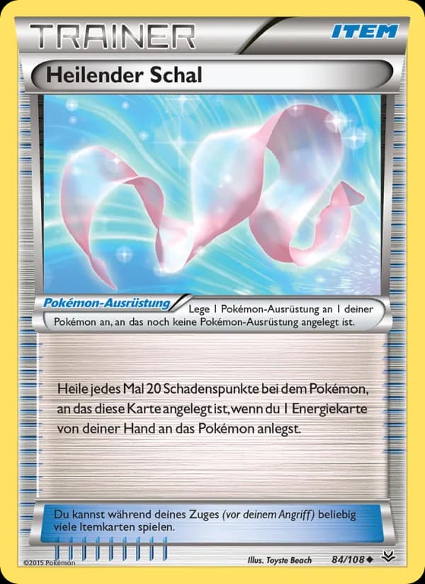 Heilender Schal card in German