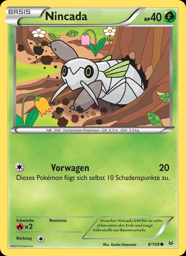 Nincada card in German