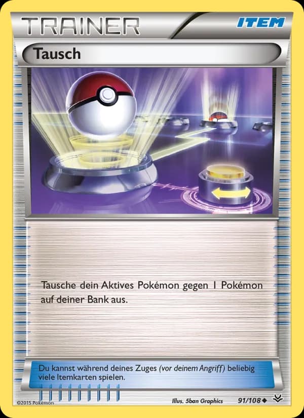 Tausch card in German