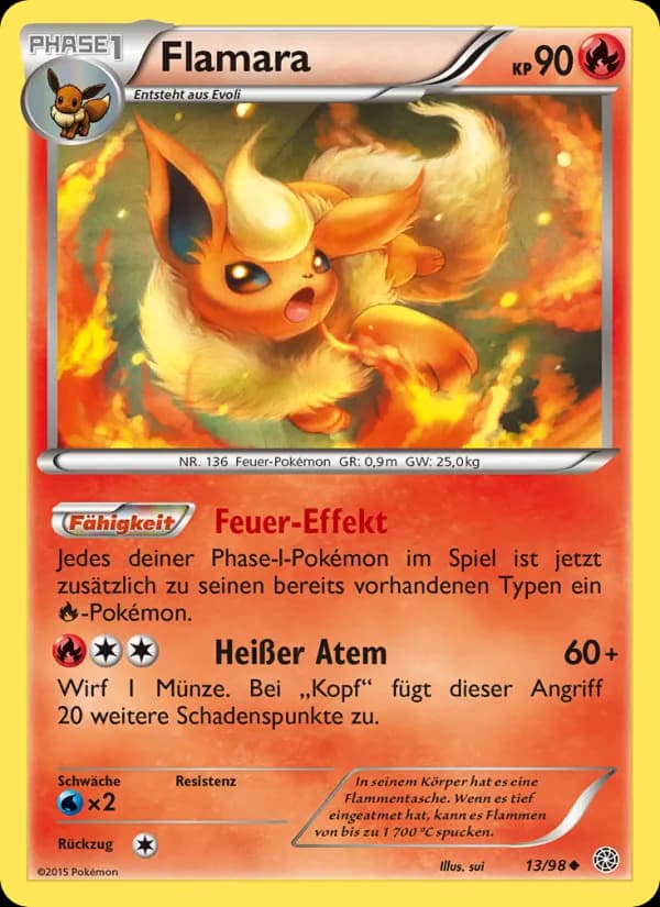 Flamara card in German