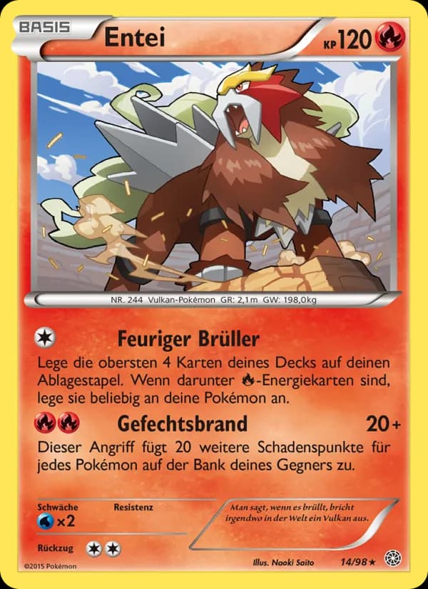 Entei card in German