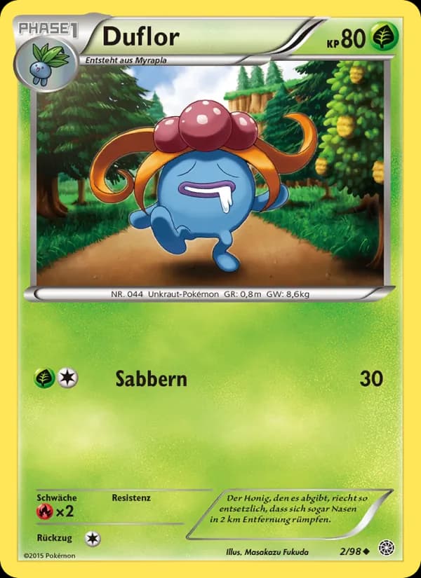 Duflor card in German