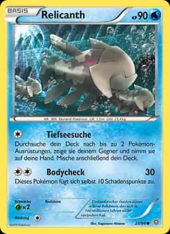 Relicanth card in German
