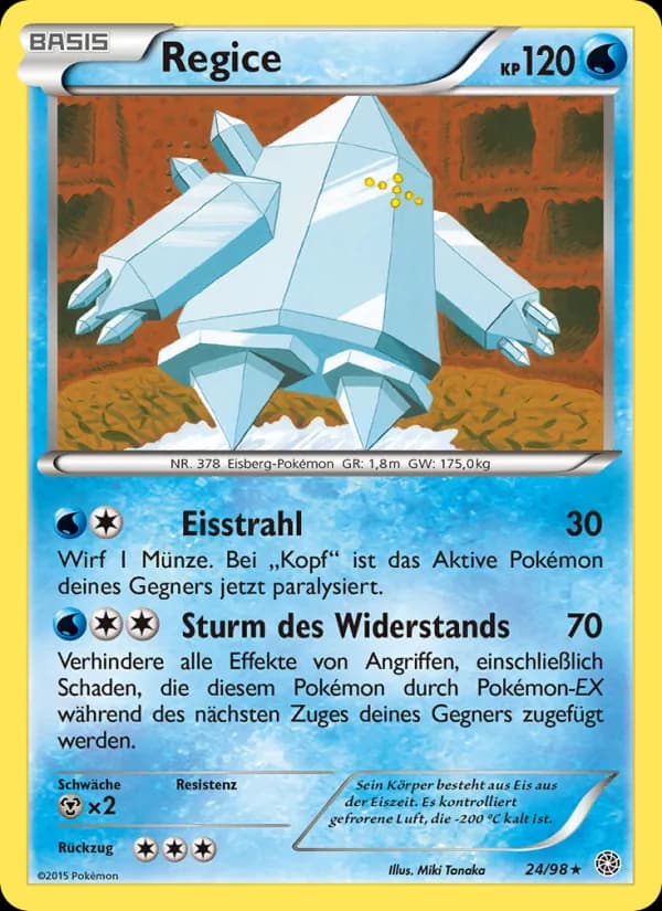 Regice card in German