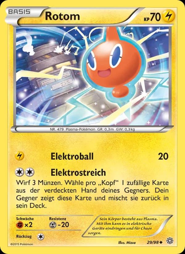 Rotom card in German