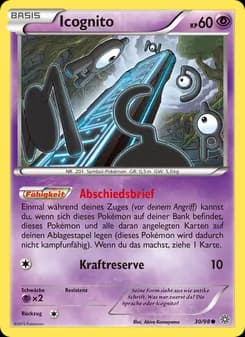 Icognito card in German
