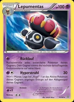 Lepumentas card in German