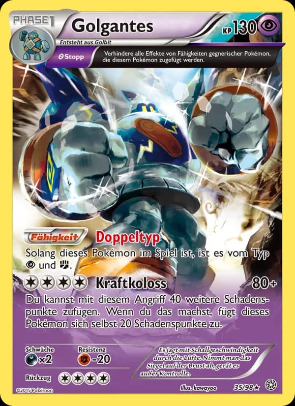 Golgantes card in German