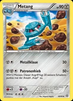 Metang card in German