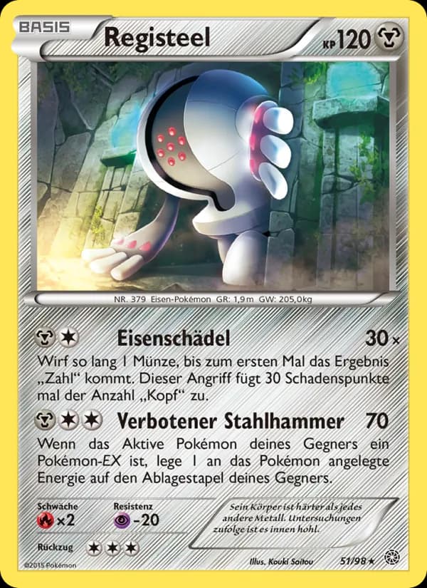 Registeel card in German
