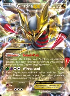 Giratina EX card in German