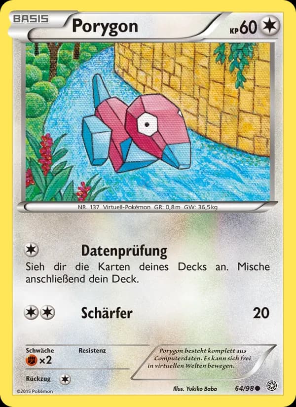 Porygon card in German