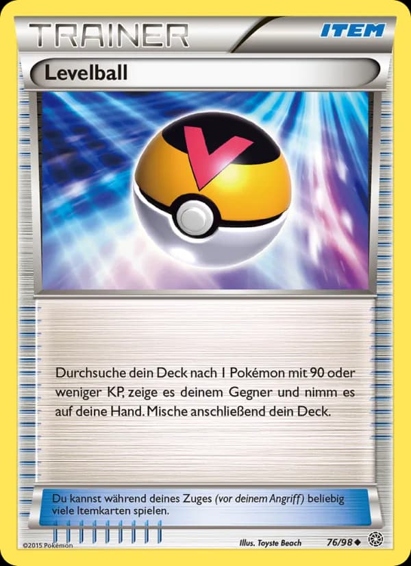Levelball card in German