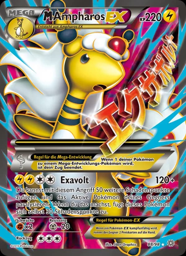 M-Ampharos EX card in German
