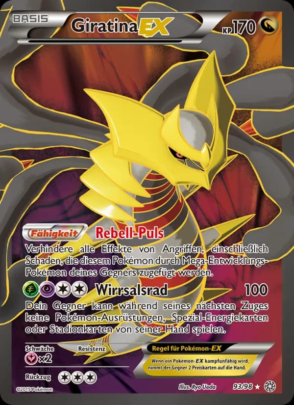 Giratina EX card in German