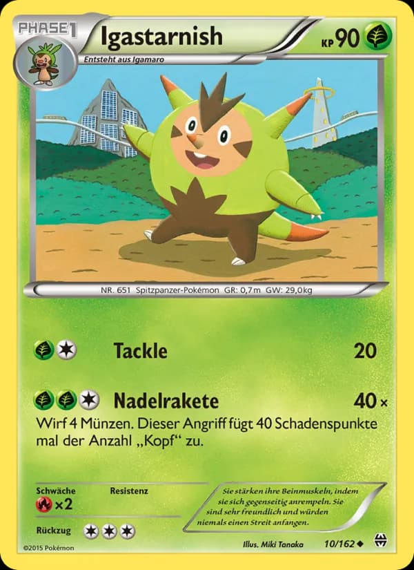 Igastarnish card in German
