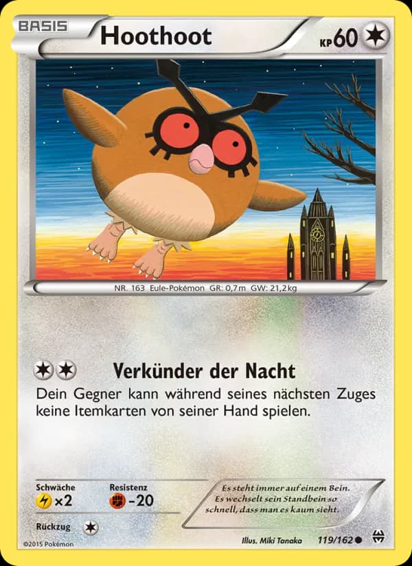 Hoothoot card in German