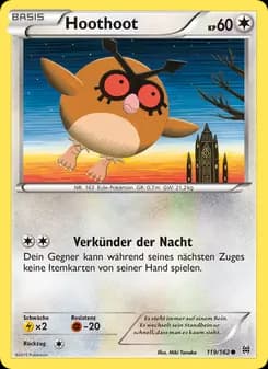 Hoothoot card in German