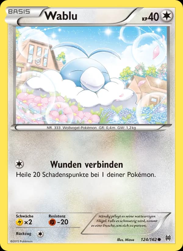 Wablu card in German