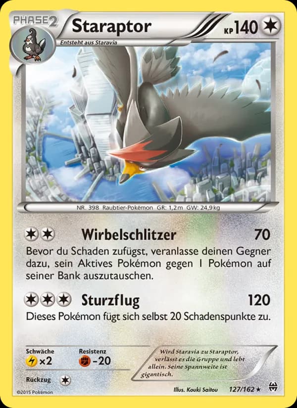 Staraptor card in German