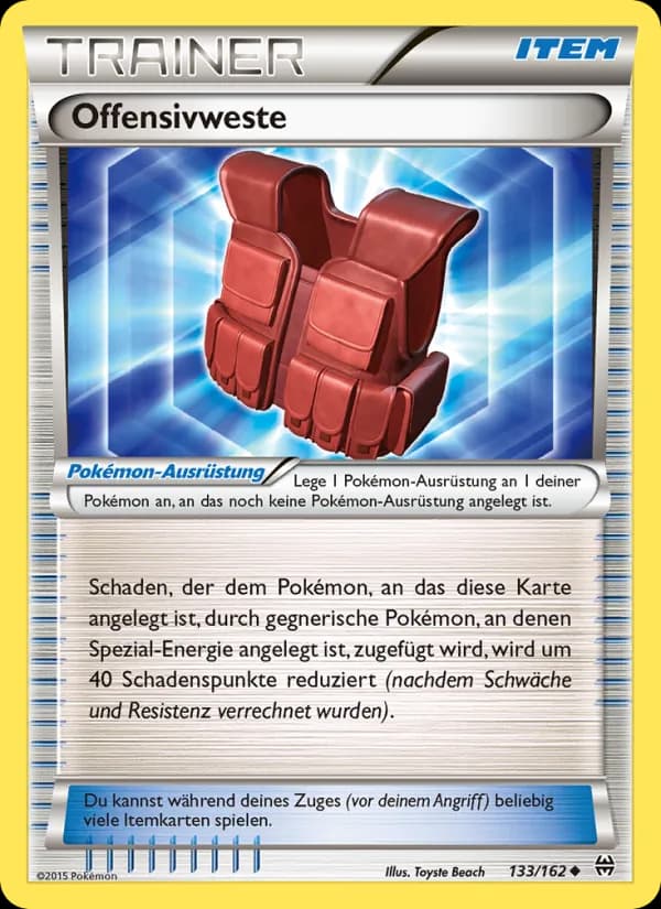 Offensivweste card in German