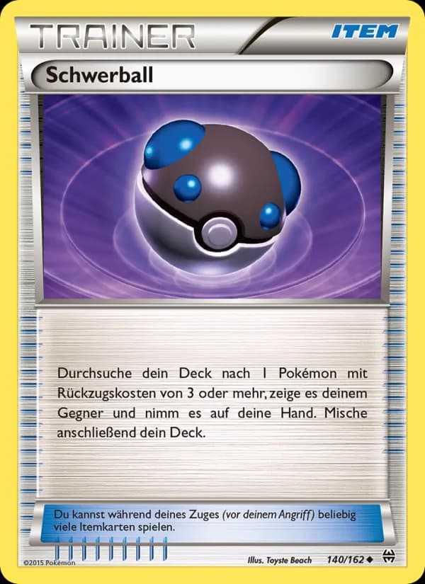 Schwerball card in German