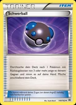 Schwerball card in German