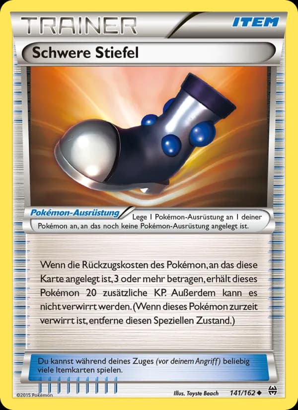 Schwere Stiefel card in German