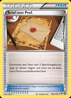 Brief vom Prof. card in German