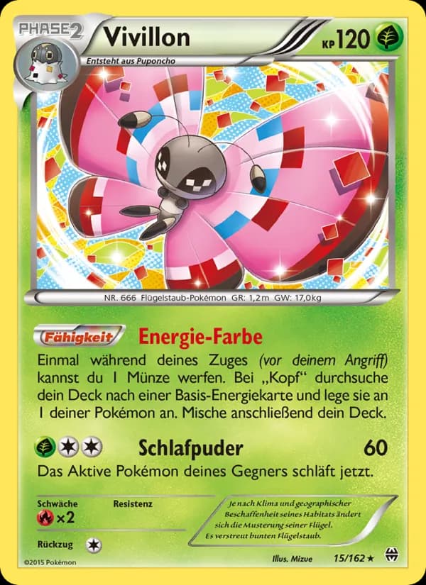 Vivillon card in German