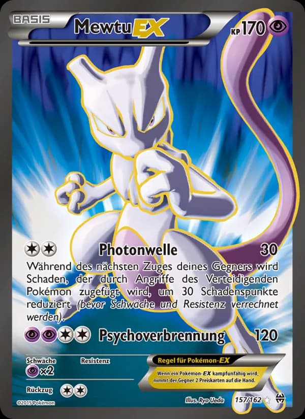 Mewtu EX card in German