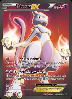 Mewtu EX card in German
