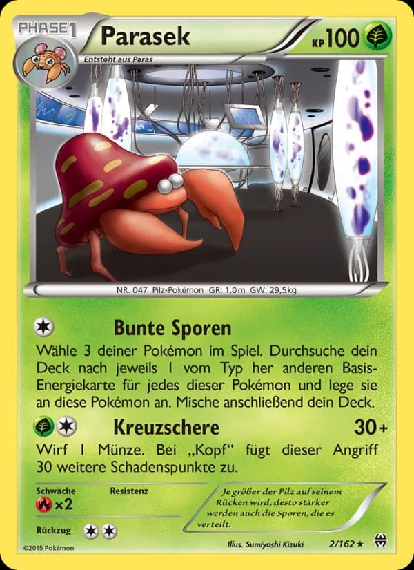 Parasek card in German