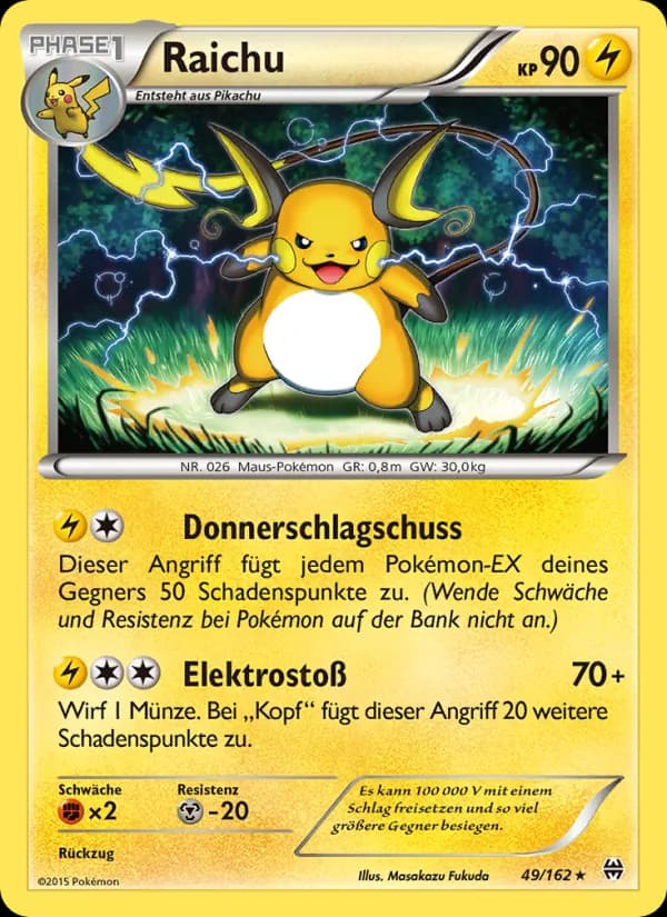 Raichu card in German