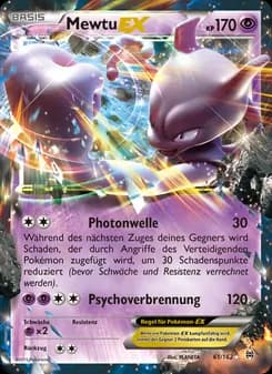 Mewtu EX card in German