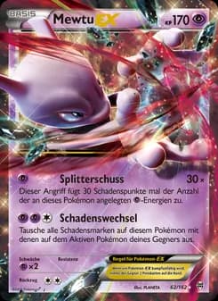 Mewtu EX card in German