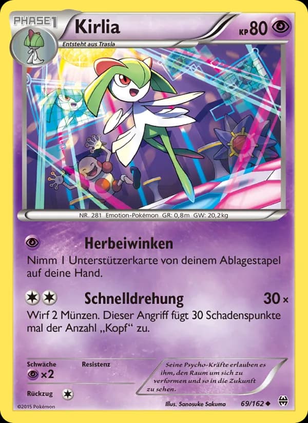 Kirlia card in German