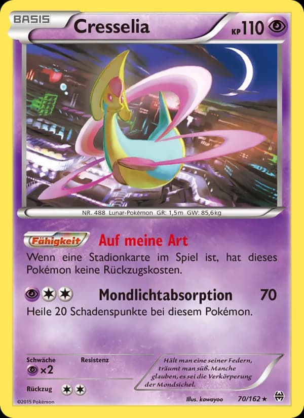 Cresselia card in German