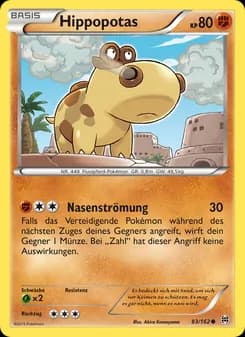 Hippopotas card in German